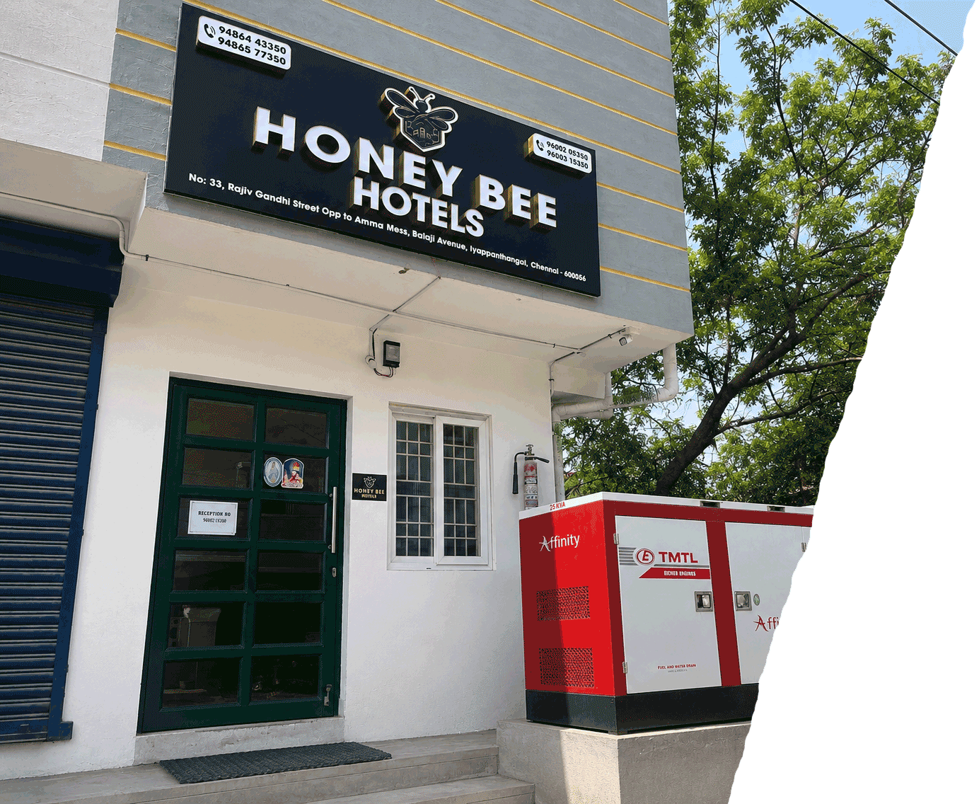 24 hours power backup at Honey Bee Boutique Hotel Chennai ensuring uninterrupted comfort and convenience